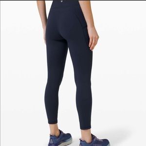 Lululemon Invigorate Cropped Navy leggings